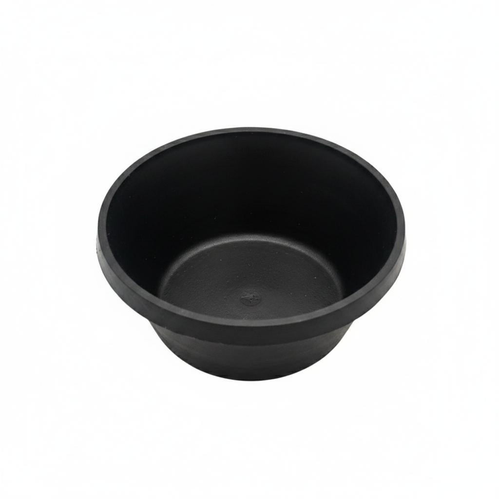 Rubber Feed Pan Pet Bowl Textured Pet Feeding Bowl Tapered Base