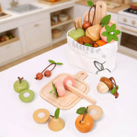 Wooden Fruit Set Hand-Eye Coordination Wooden Vegetable Toy