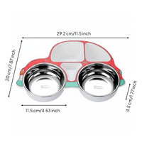 Car Shaped Divided Plate Complimentary Car Shaped Plate for Daycare, Infants
