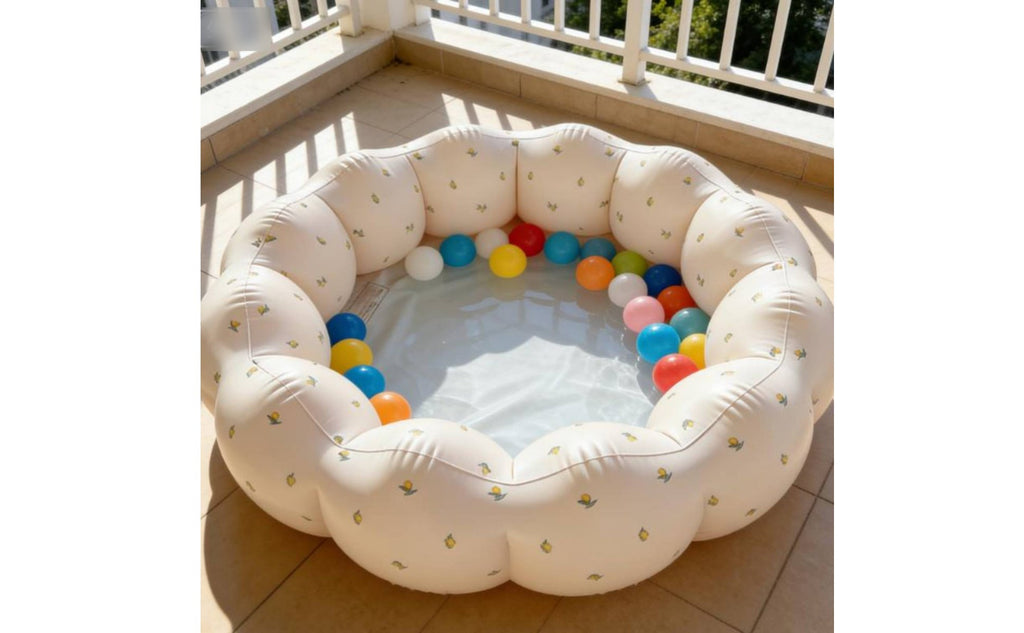 Portable Baby Pool Petal Shape Round Inflatable Ball Play Area Eco-Friendly PVC
