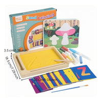 Sand Writing Tray Wooden Educational Sand Tray Hand-Eye Coordination