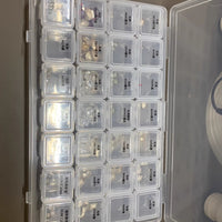 28 Grid Organizer Box Portable Bead Storage Container Multi-Purpose for Crafting