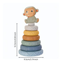 Soft Stacking Cube Set Early Learning Stacking Toy Squeezable Number Cube Toy for Infants, Preschool