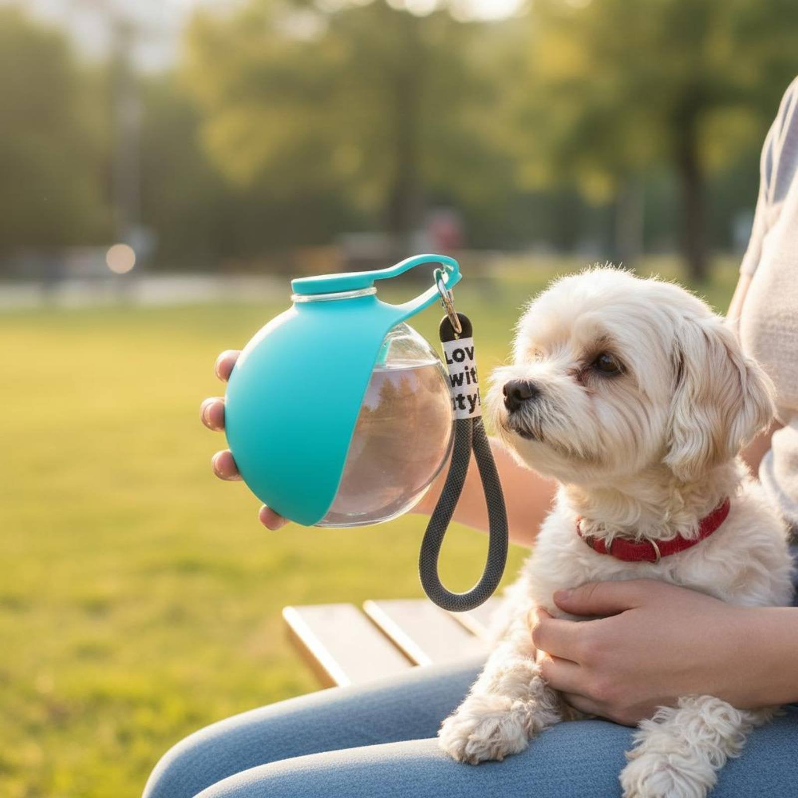 Foldable Dog Water Bottle Lightweight Silicone Pet Drink Cup for Walking, Cats