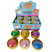 12 Pieces Soft Bun Fidget Toy Glittery Relief Item Translucent