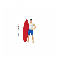 1:64 Surfing Figure Miniature Scene Surfer Figurine Fine Workmanship