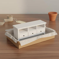 Dollhouse TV Cabinet Fine Details 1:12 Scale Media Console Highly Realistic