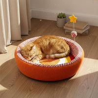 Cat Scratcher Bowl with Toy Scratch Resistant Round Cat Scratcher Bed for Cats