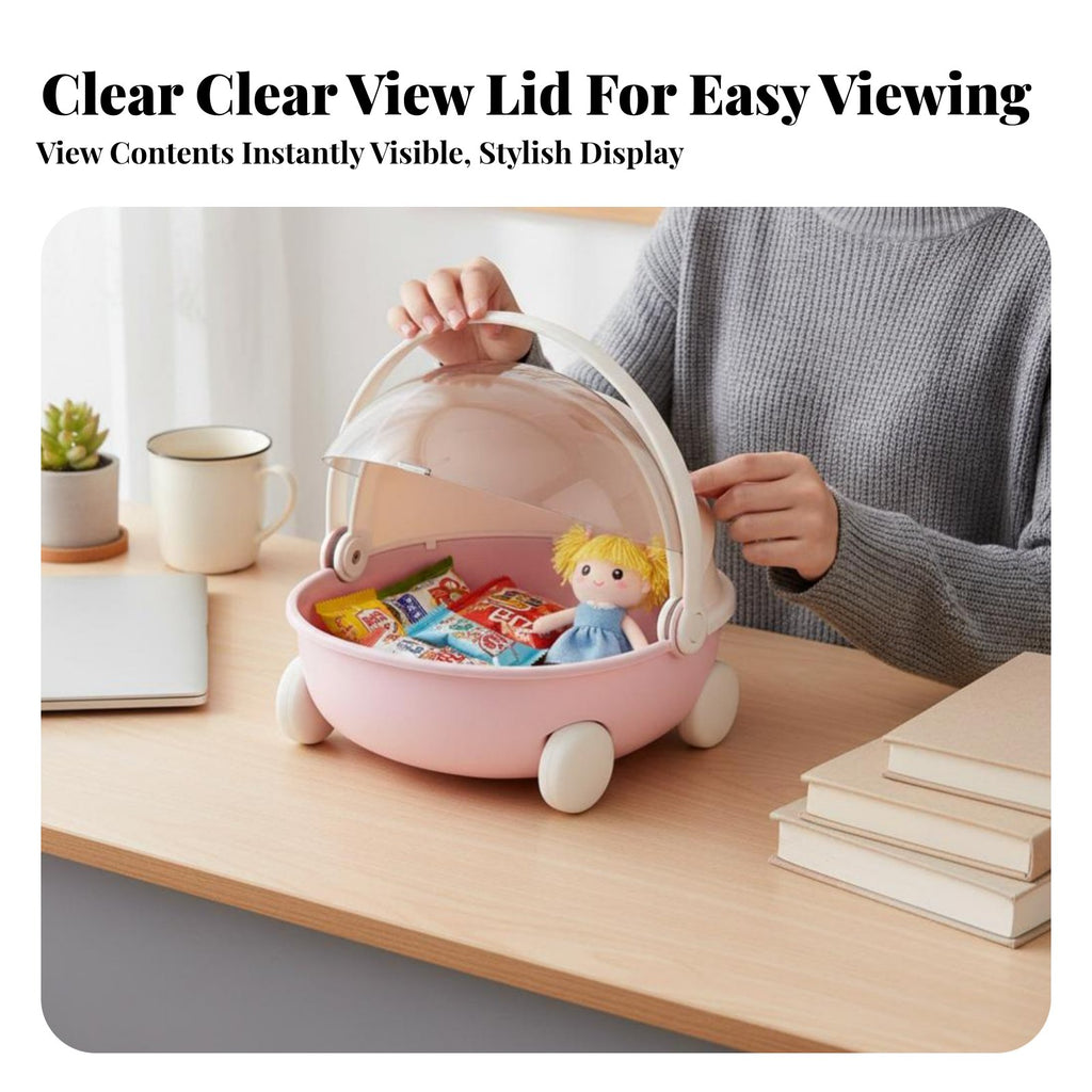 Miniature Cradle Basket Portable with Handle Desk Organizer Cute visually pleasing