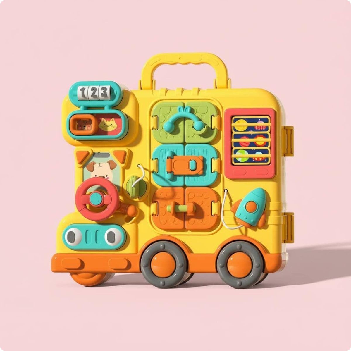 Developmental Busy Board Tactile Preschool Learning Aid Screen-Non-Screen