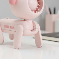 Dog-Shaped Fan Shape-Changing Design Turbine Design Fan Lightweight for Travel