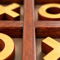 Wooden X and O Toe Game Sturdy Wooden X and O Toe Board Polished Edges