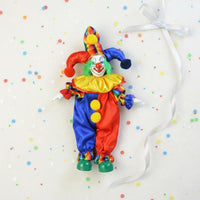 Ceramic Clown Doll Great Gift Collectible Clown Figurine Detailed Design Handmade Harlequin Doll for Collectors, Home Decor, Shelf Display