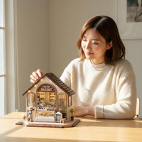 DIY Miniature House Sturdy 3D House Model Display Piece for Desk, Bookshelf