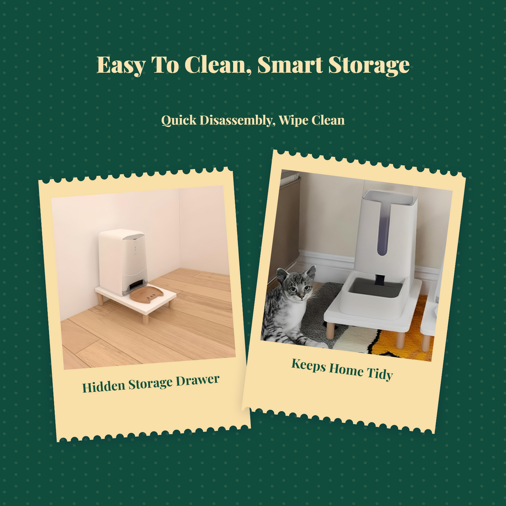 Automatic Cat Feeder Stand, Adjustable, Non-Slip, Universal