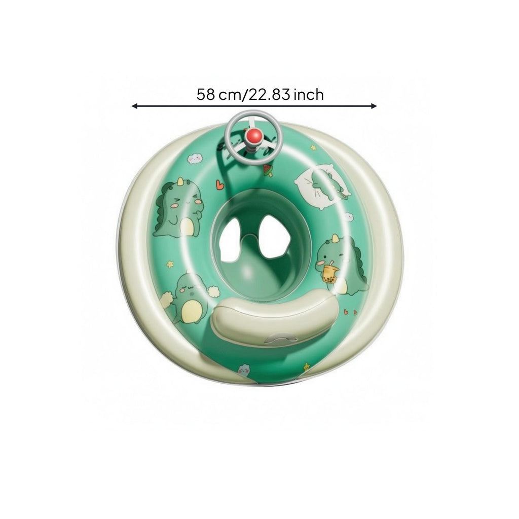 Inflatable Baby Seat Ring Press-to-Inflate-Inflate Dinosaur Baby Buoyancy Aid