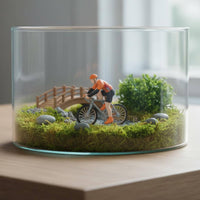 1/64 Cyclist Model Miniature Scene Decoration Mini Pedal Cycle Cyclist