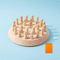 Wooden Peg Board Game Polished Small Toy Portable