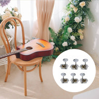 Guitar Machine Heads Chrome Finish Exposed Gear Tuning Pegs for Guitarists