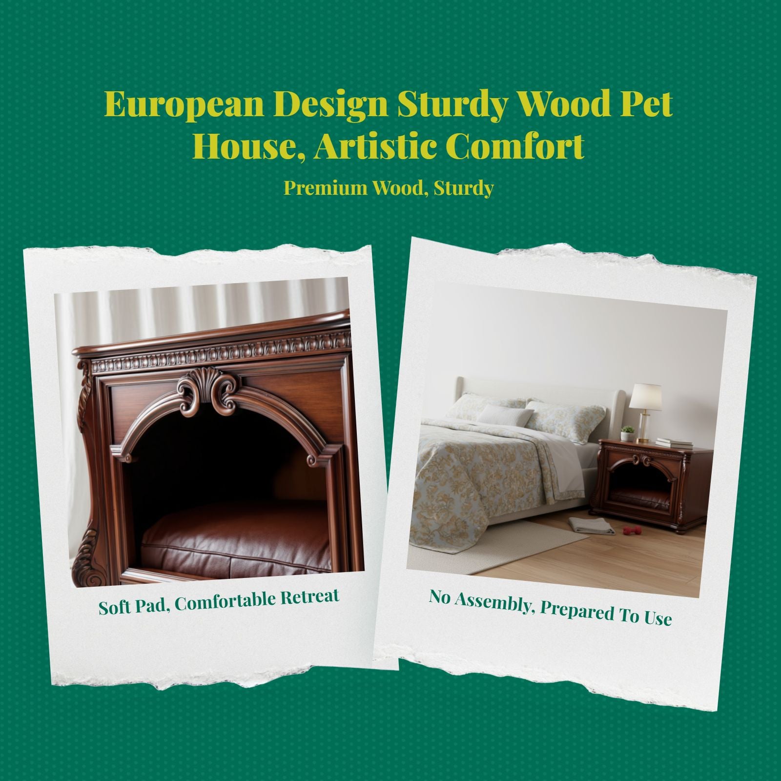 Sturdy wood indoor cat house