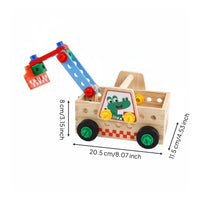 Educational Bus Toy Fine Motor Skills Wooden Screw Toy Hand-Eye Coordination Busy Activity Board for Kids, Little Ones, Preschool, Daycare
