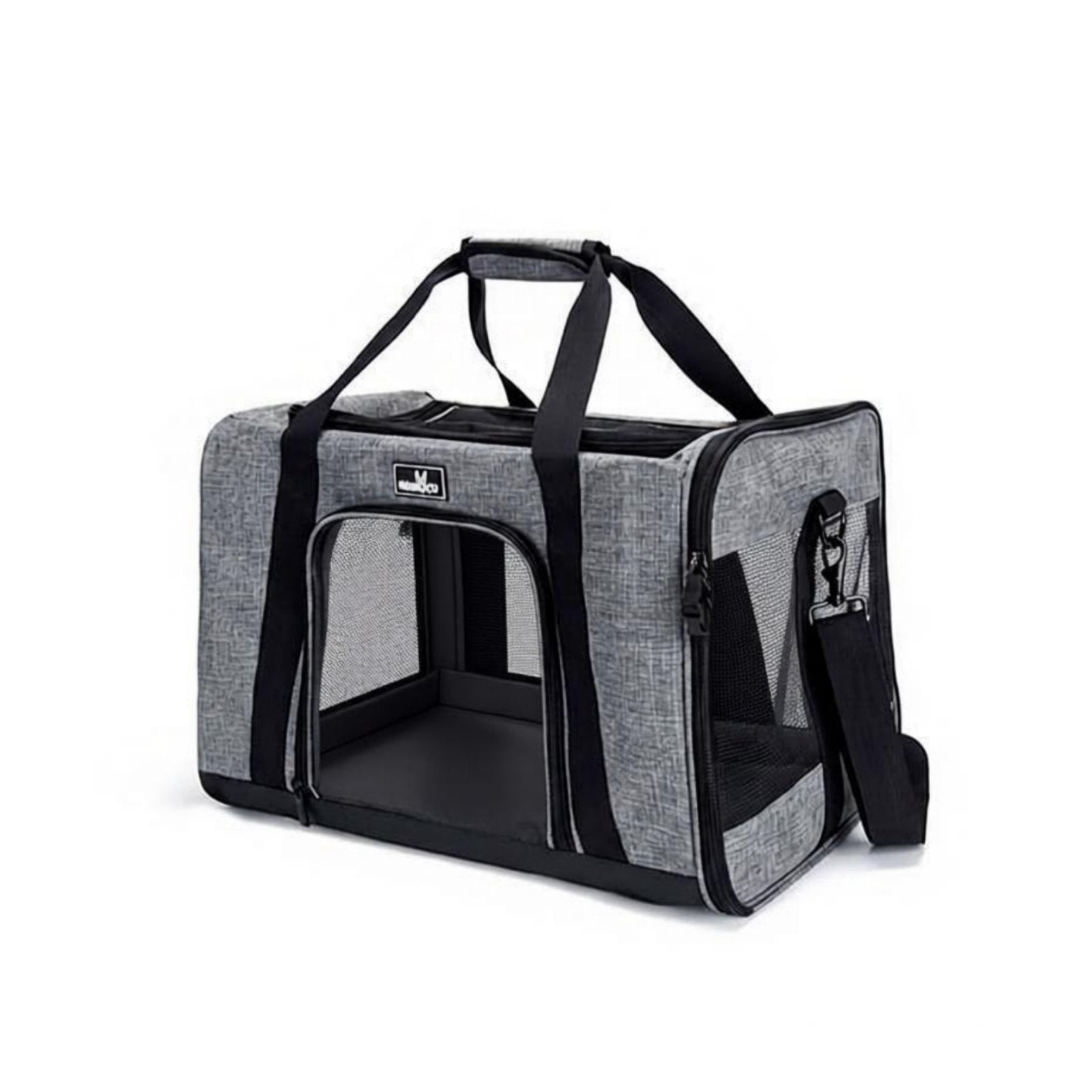 Soft-Sided Pet Carrier Adjustable Shoulder Strap Underseat Pet Travel Bag