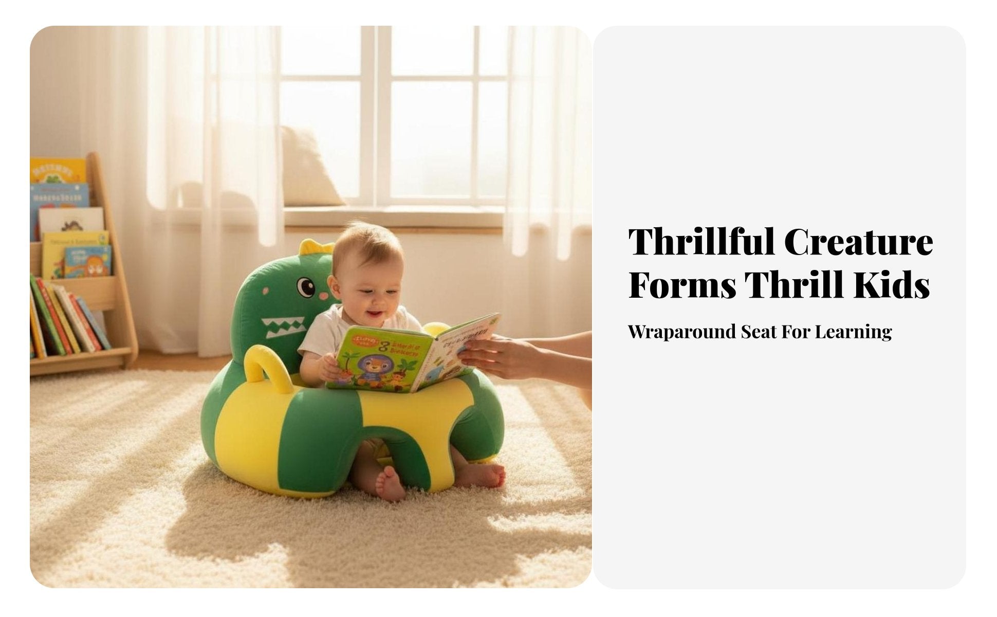 Learn-to-Sit Assistant Supportive Backrest Baby Seat Anti-Fall Design