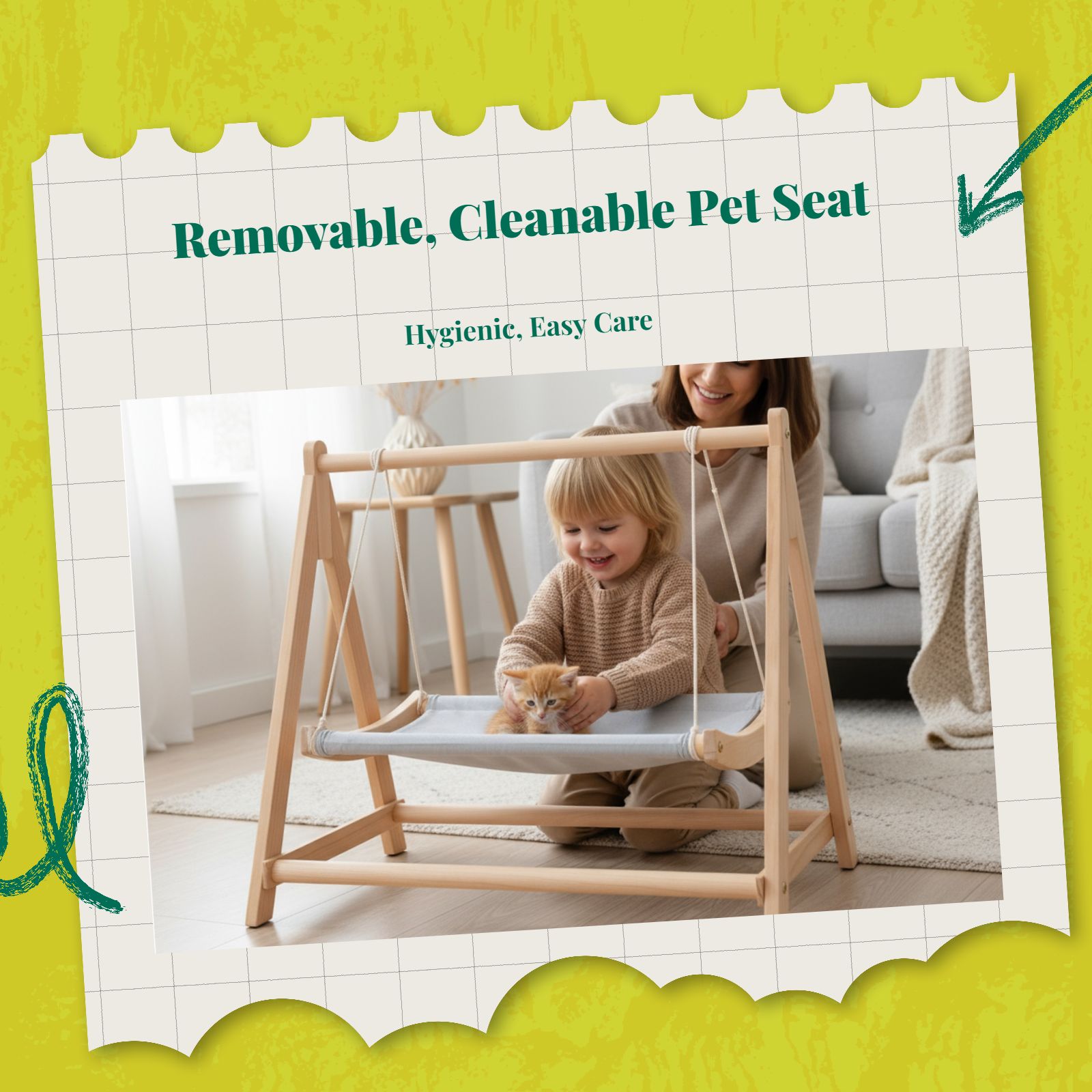 Breathable wood pet bed