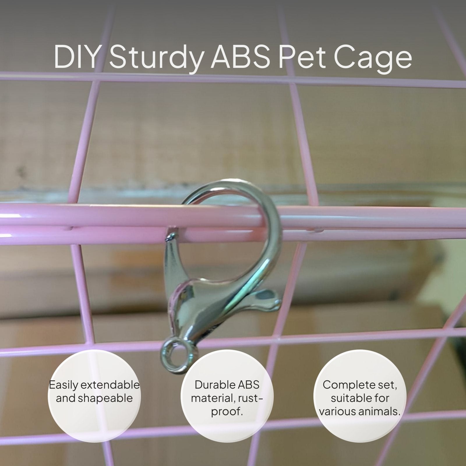 DIY Pet Fence Connector Kit, ABS Adjustable Fasteners