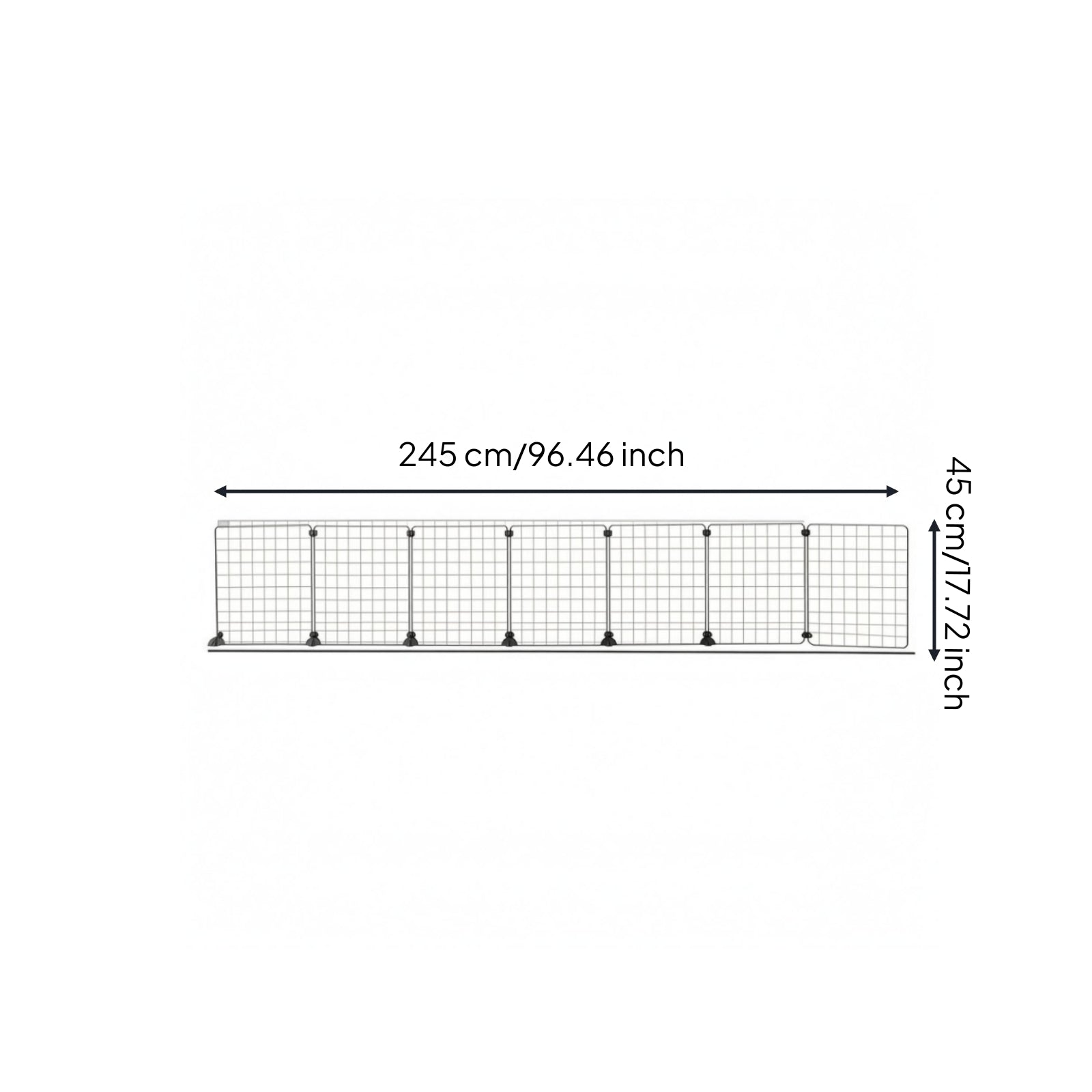 Folding Dog Barrier Foldable Mesh Dog Barrier Transparent for Indoors