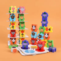 jungles Balance Stack Fine Motor Skills Animal Stacking Blocks Strategy Stacking Board Game for Kids