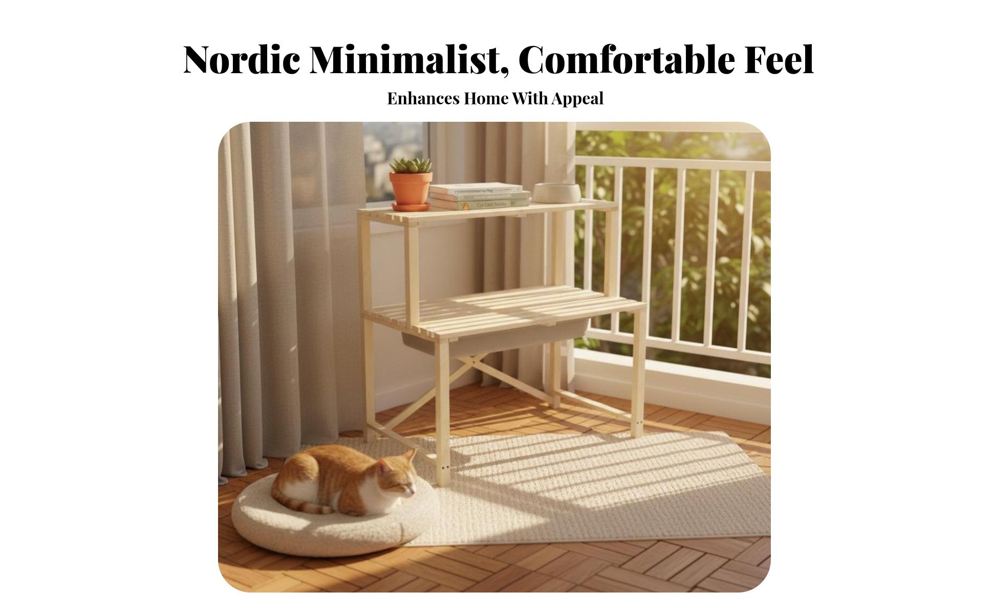 Multi-Layer Design over-the-Litter-Box Shelf Multifunctional Pet Furniture Space-Saving Storage Rack Sturdy Construction for Feline Owners, Apartment Dwellers, Homeowners, Balcony, Living Room, Bedroom, Bathroom