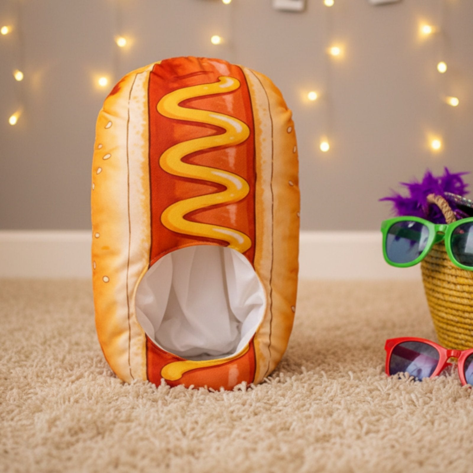 Hot Dog Hat Cute Hot Dog Head Cover Eye-Catching for Party, Festivals, Kids