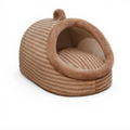 Semi-Enclosed Plush Pet Bed, Calming Indoor Sanctuary