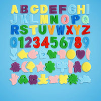 62 Pieces Alphabet Number Sponge Stamps Reusable Foam Painting Stampers Colorful