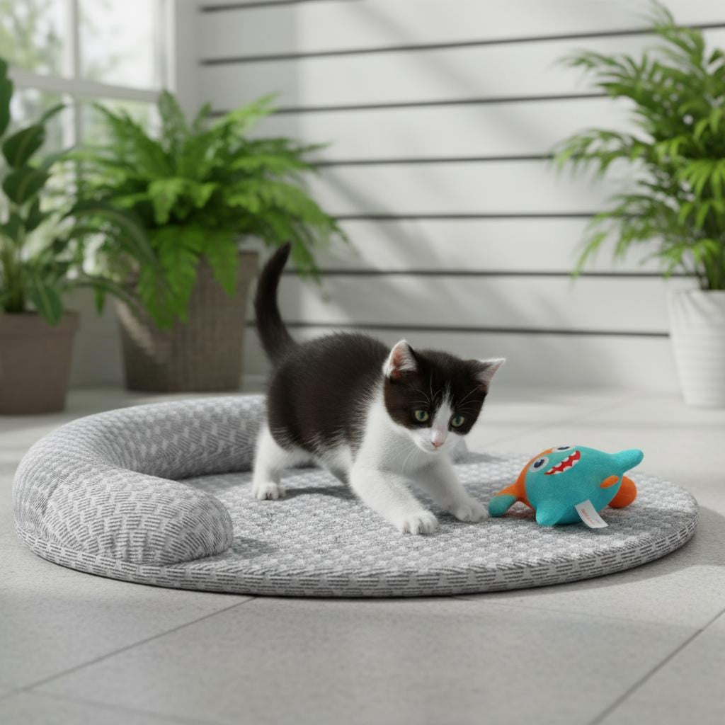 Oval Pet Cooling Mat Low-Height Padded Cooling Pad Heat Dissipation