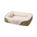 Plush dog bed with removable cover