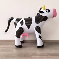 Inflatable Cow PVC Cartoon Cow Toy Black and White