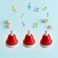 8 Pieces 8 Note Desk Bells Educational Classroom Bell Instrument Easy to Play