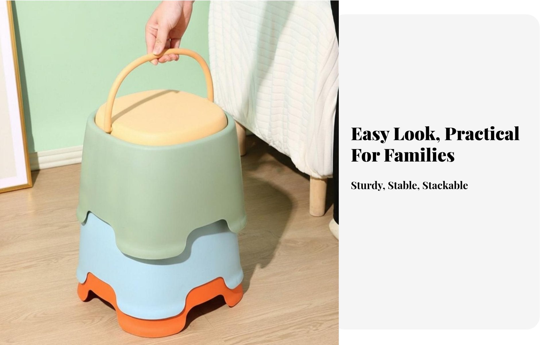 kid's Carry Stool Lightweight toddler's Booster Step Heavy Duty for Children