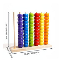 Peg Board Bead Set Sensory Play Color Sorting Toy Polished Edges for Nursery