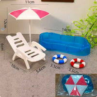 Dollhouse Swimming Pool Set Plastic Dollhouse Pool Set Poolside