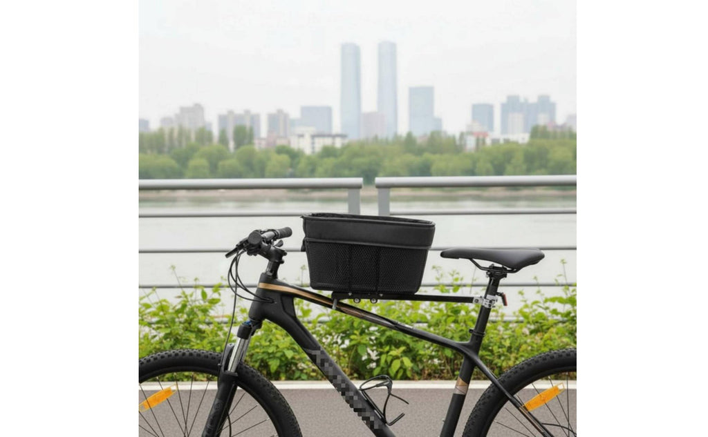 Foldable Dog Bike Basket Removable Dog Bike Basket Large Space for Outdoor Rides