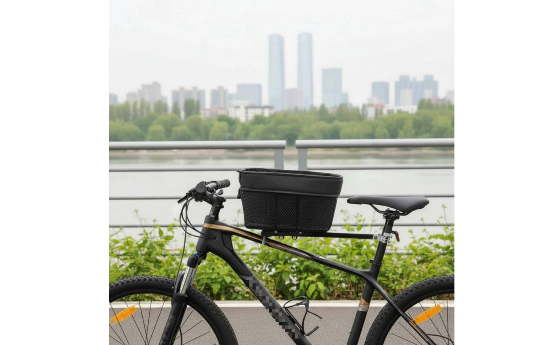 Foldable Dog Bike Basket Removable Dog Bike Basket Large Space for Outdoor Rides