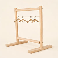 Wooden Bird Clothes Rack Wooden Household Organizer Stable Base Household Storage