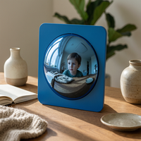 4 Pieces Interactive Sensory Wall Mirror Visual Bubble Wall Mirror Child-Centered Classroom Display for Preschoolers