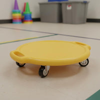 Round Board Anti Slip Four Wheel Scoot Board All-Direction Turning Wheels Children Balance for Preschoolers, Kids, Kindergarten, Indoor, Home