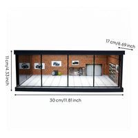 1/43 Model Display Box Stackable Compact Car Display Miniature Showcase Clear Acrylic Parking Lot Diorama