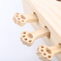 Interactive Wooden Cat Toy Mental Pounce and Play Cat Toy Easy to Use for Cats, Indoor