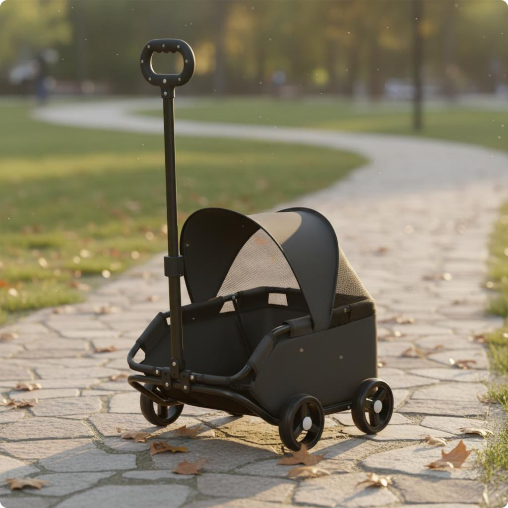 Small Pet Stroller Outdoor Use Foldable Pet Stroller for Park